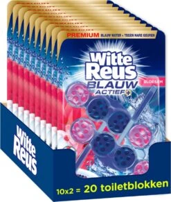 Witte Reus Blauw Actief Toiletblok - Bloesem - WC Blokjes Voordeelverpakking - 20 Stuks -Bol Schoonmaak Winkel 1020x1200
