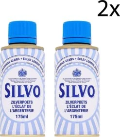 Silvo Zilverpoets - Poetsmiddel -Zilverglans - 2x 175 ML - Voordeelverpakking -Bol Schoonmaak Winkel 1050x1200