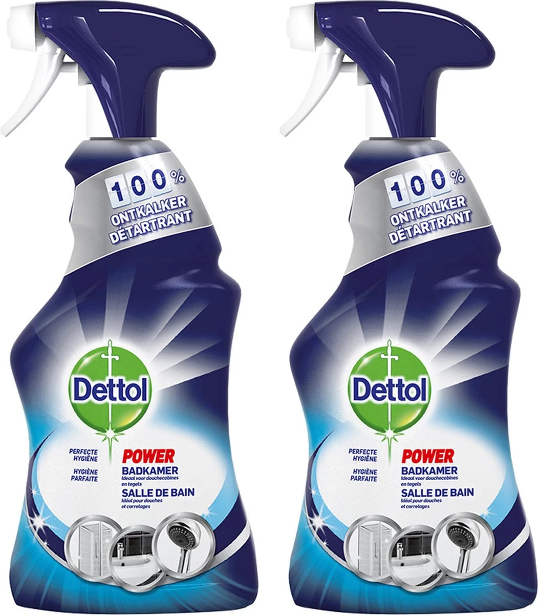 Dettol Allesreiniger Spray Power & Fresh - Badkamer - 500ml x2 Dettol Allesreiniger Spray Power & Fresh - Badkamer - 500ml X2 -Bol Schoonmaak Winkel