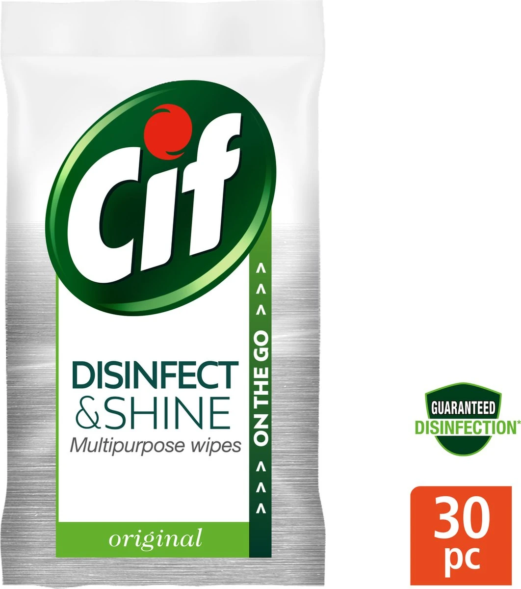 Cif Disinfect & Shine Wipes Original Desinfectie Schoonmaakdoekjes - 12 x 30 doekjes - Voordeelverpakking Cif Disinfect & Shine Wipes Original Desinfectie Schoonmaakdoekjes - 12 X 30 Doekjes - Voordeelverpakking -Bol Schoonmaak Winkel 1062x1200 1