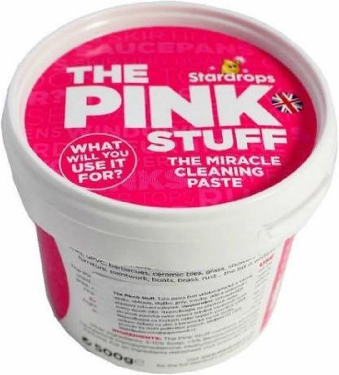 Stardrops The Pink Stuff Het Wonder Schoonmaakmiddel - 500g Stardrops The Pink Stuff Het Wonder Schoonmaakmiddel - 500g -Bol Schoonmaak Winkel