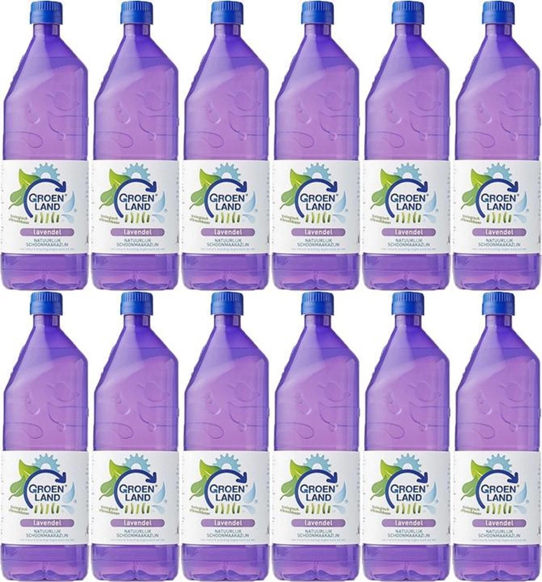 Schoonmaakazijn Groenland Lavendel 1 Liter - Doos a 12 Fles a 1 liter Schoonmaakazijn Groenland Lavendel 1 Liter - Doos A 12 Fles A 1 Liter -Bol Schoonmaak Winkel