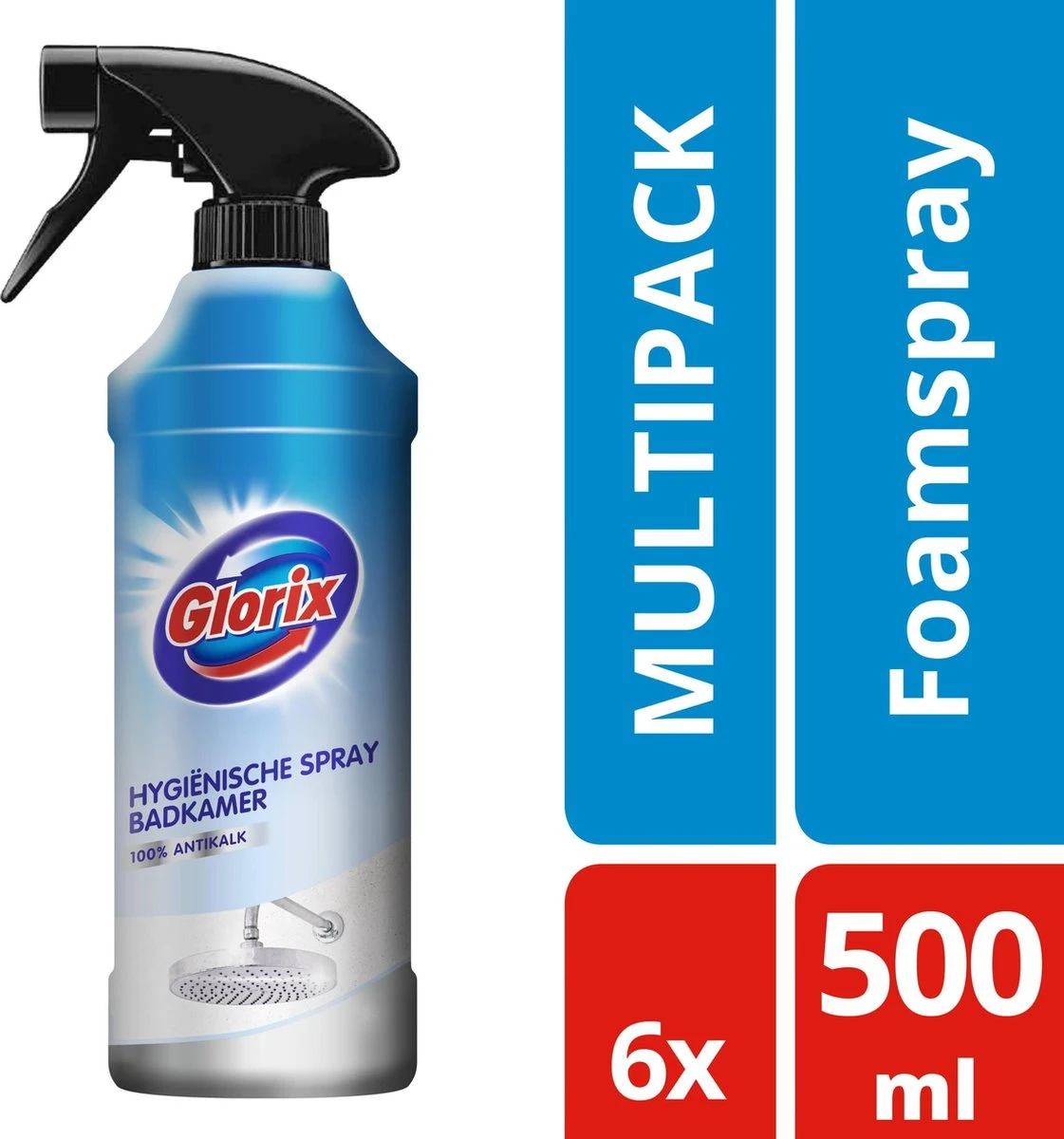 Glorix Hygiënische Badkamer Foamspray - 6 x 500 ml - Voordeelverpakking Glorix Hygiënische Badkamer Foamspray - 6 X 500 Ml - Voordeelverpakking -Bol Schoonmaak Winkel