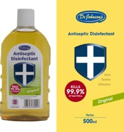Dr Johnsons Ontsmettingsmiddel - 6 X 500ml Voordeelverpakking - Dettol Antiseptic Alternatief 4 Dr Johnsons Ontsmettingsmiddel - 6 X 500ml Voordeelverpakking - Dettol Antiseptic Alternatief -Bol Schoonmaak Winkel 1124x1200