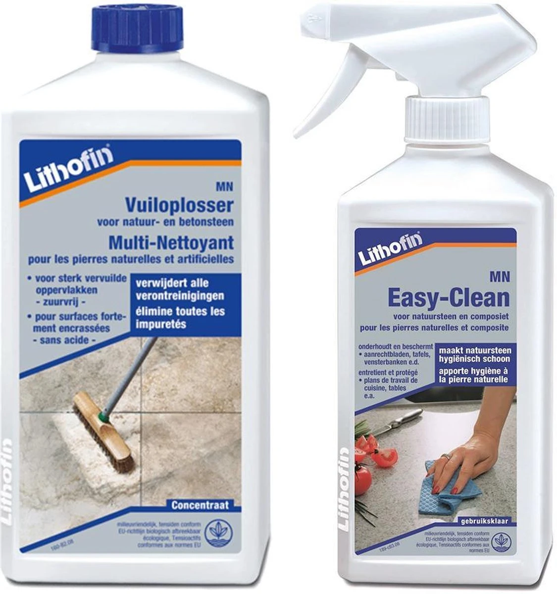 MN Onderhoudsset - Werkbladen in natuursteen en composiet - MN Vuiloplosser 1L en Easy-Clean 500ml - Lithofin MN Onderhoudsset - Werkbladen In Natuursteen En Composiet - MN Vuiloplosser 1L En Easy-Clean 500ml - Lithofin -Bol Schoonmaak Winkel 1125x1200 2