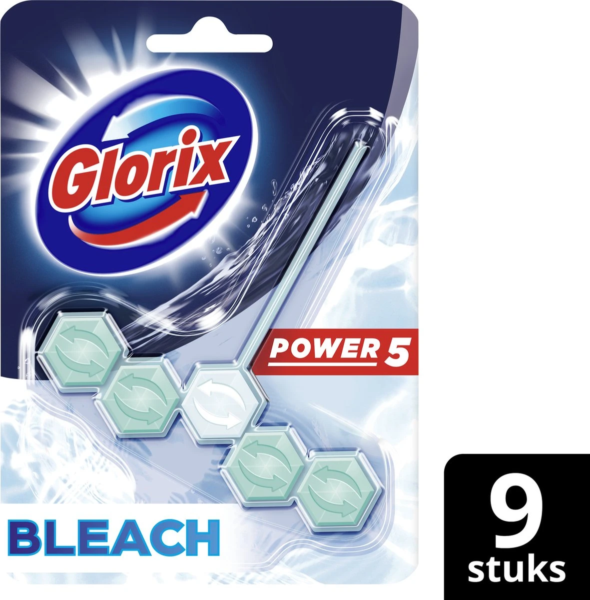 Glorix Power 5 Bleek Toiletblokken - 9 stuks - Voordeelverpakking Glorix Power 5 Bleek Toiletblokken - 9 Stuks - Voordeelverpakking -Bol Schoonmaak Winkel