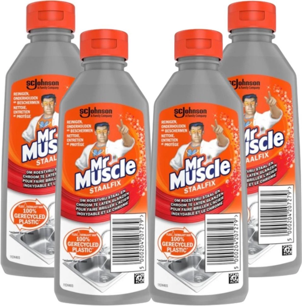 4x Mr. Muscle Staalfix 200 ML 4x Mr. Muscle Staalfix 200 ML -Bol Schoonmaak Winkel