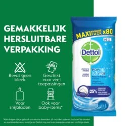 Dettol - Power & Fresh - Schoonmaakdoekjes - Oceaanfris - 4 X 80 Doekjes -Bol Schoonmaak Winkel 1196x1200