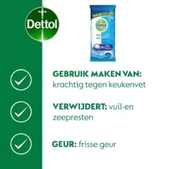 Dettol - Power & Fresh - Schoonmaakdoekjes - Oceaanfris - 4 X 80 Doekjes -Bol Schoonmaak Winkel 1199x1200 1