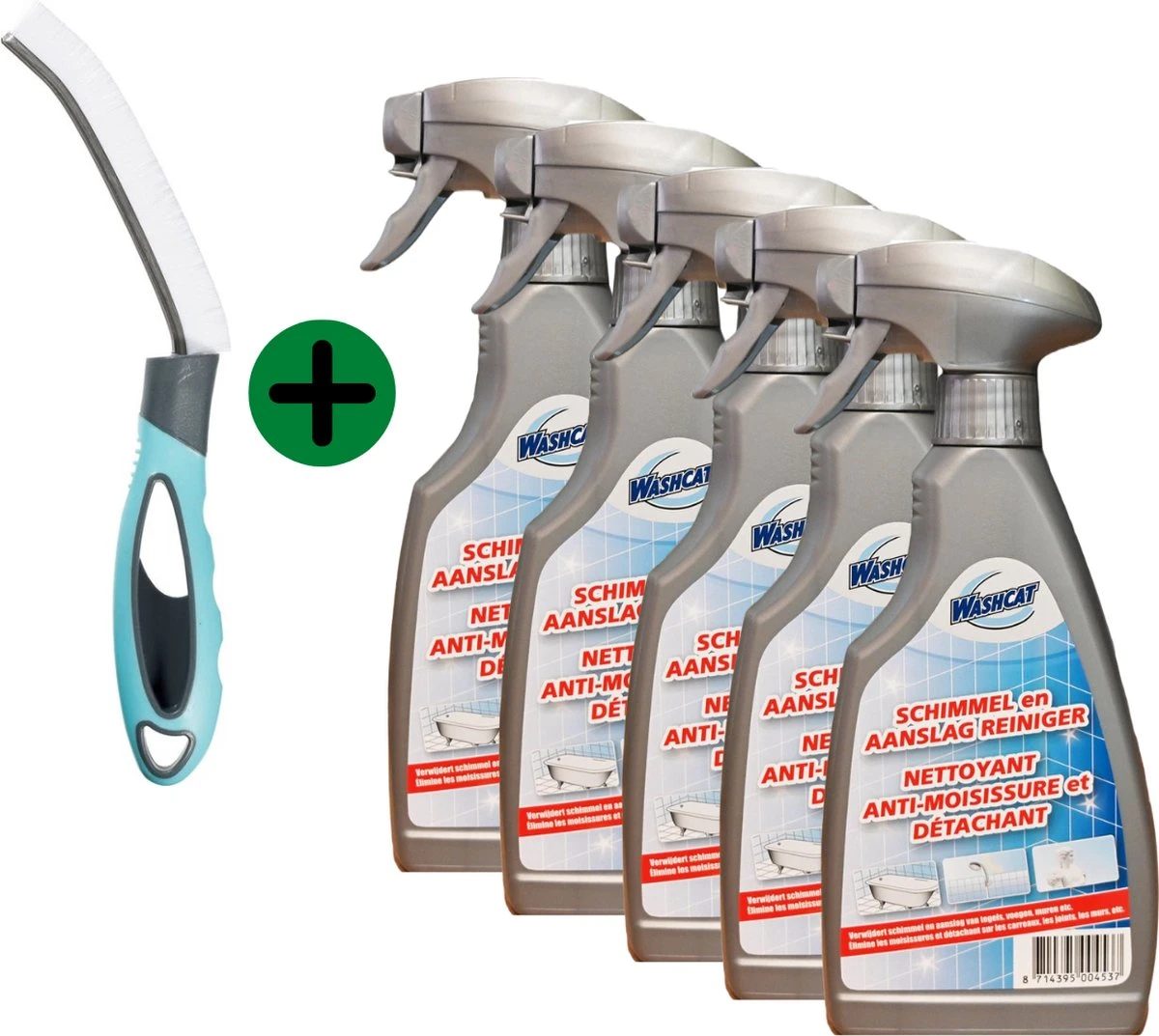 Krachtige schimmelreiniger | Schimmel verwijderaar | geschikt voor tegel-, siliconenvoegen, stucwerk & badkamer | 5x 500 ml | Tijdelijk met gratis voegenborstel Krachtige Schimmelreiniger | Schimmel Verwijderaar | Geschikt Voor Tegel-, Siliconenvoegen, Stucwerk & Badkamer | 5x 500 Ml | Tijdelijk Met Gratis Voegenborstel -Bol Schoonmaak Winkel