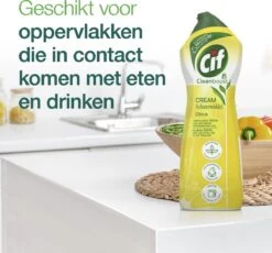 Cif CleanBoost Cream Citroen Schuurmiddel - 8 X 750 Ml - Voordeelverpakking 4 Cif CleanBoost Cream Citroen Schuurmiddel - 8 X 750 Ml - Voordeelverpakking -Bol Schoonmaak Winkel 1200x1118