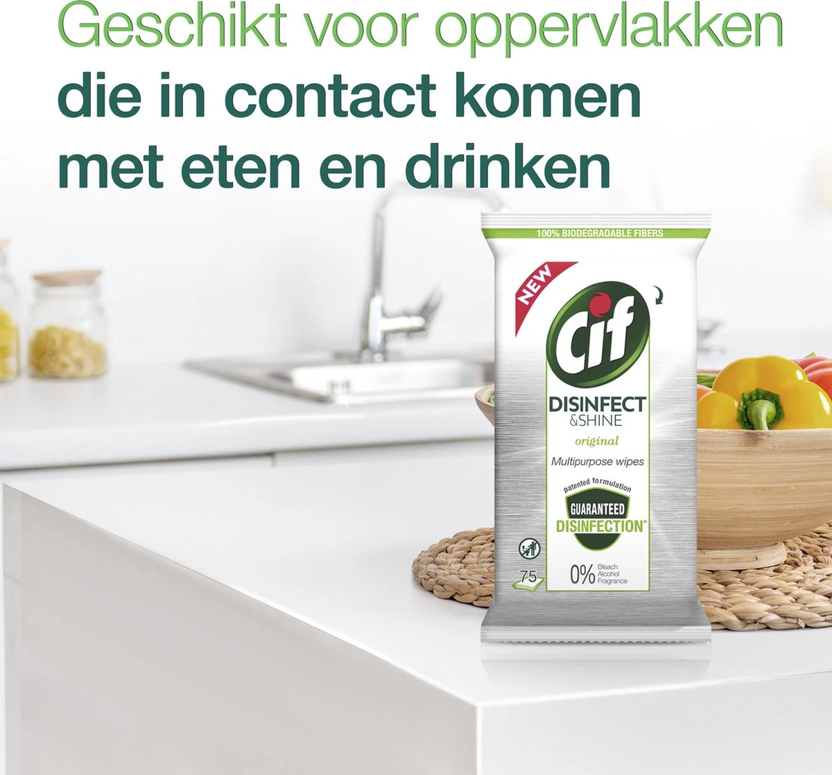 Cif Disinfect & Shine Wipes doden 99,99% van de bacteriën Original desinfecterende schoonmaakdoekjes, van 100% biologisch afbreekbaar textiel 5 x 75 doekjes Cif Disinfect & Shine Wipes Doden 99,99% Van De Bacteriën Original Desinfecterende Schoonmaakdoekjes, Van 100% Biologisch Afbreekbaar Textiel 5 X 75 Doekjes -Bol Schoonmaak Winkel 1200x1118 3