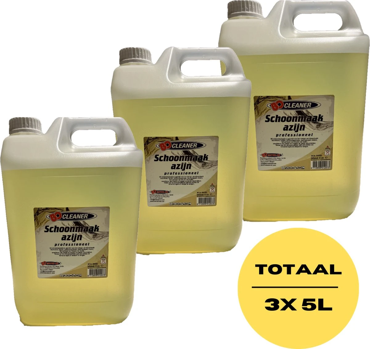 BO cleaner - Schoonmaak Azijn - 3x 5 Liter - VOORDEEL VERPAKKING - Reiniger - Professioneel - BEST SELLER - Azijn - Tegels- Groene Aanslag - Schoonmaak - 15L BO Cleaner - Schoonmaak Azijn - 3x 5 Liter - VOORDEEL VERPAKKING - Reiniger - Professioneel - BEST SELLER - Azijn - Tegels- Groene Aanslag - Schoonmaak - 15L -Bol Schoonmaak Winkel