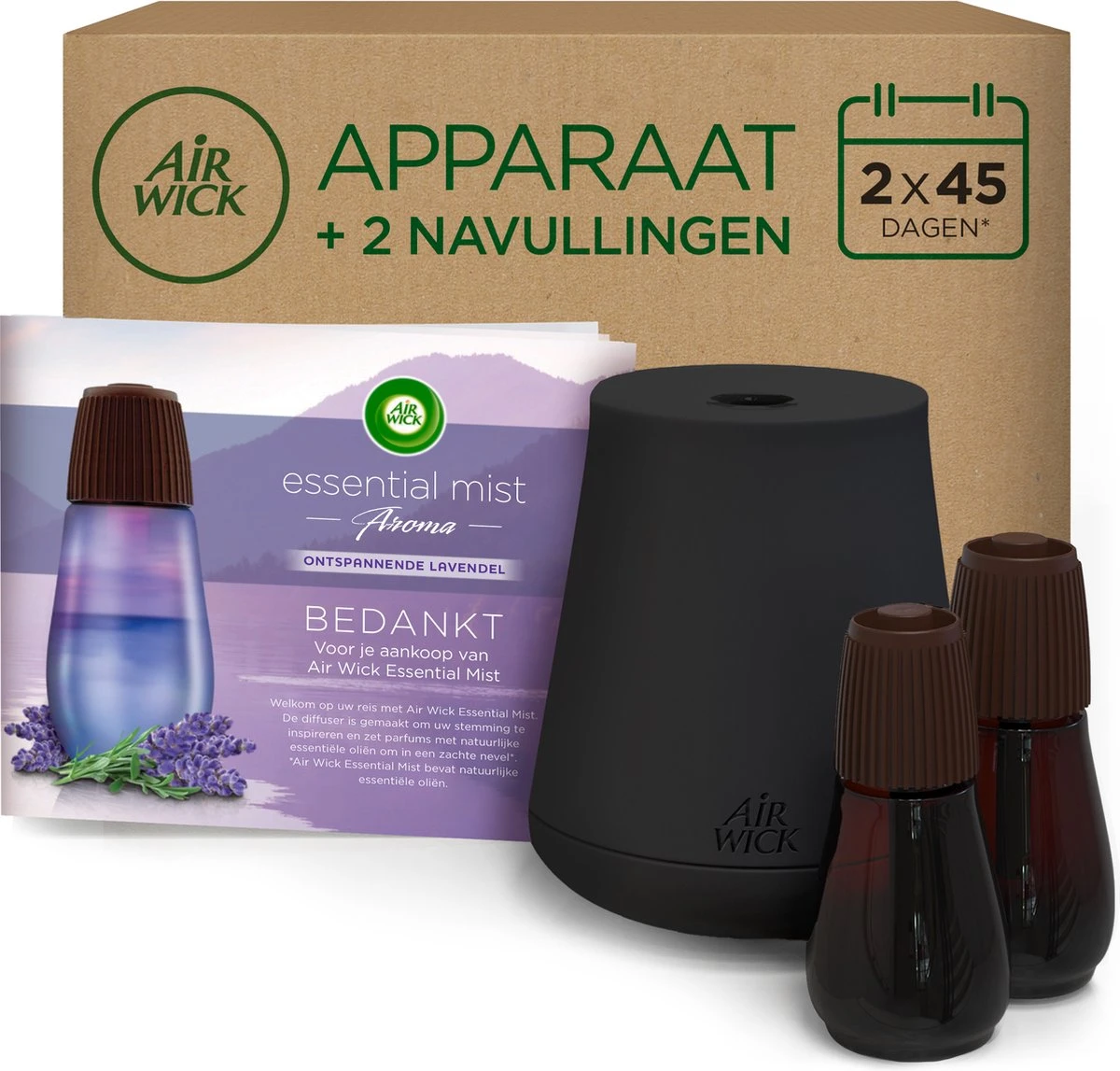 Air Wick Essential Mist Luchtverfrisser - Ontspannende Lavendel - 1 Zwart Apparaat + 2 Navullingen Air Wick Essential Mist Luchtverfrisser - Ontspannende Lavendel - 1 Zwart Apparaat + 2 Navullingen -Bol Schoonmaak Winkel 1200x1147 7