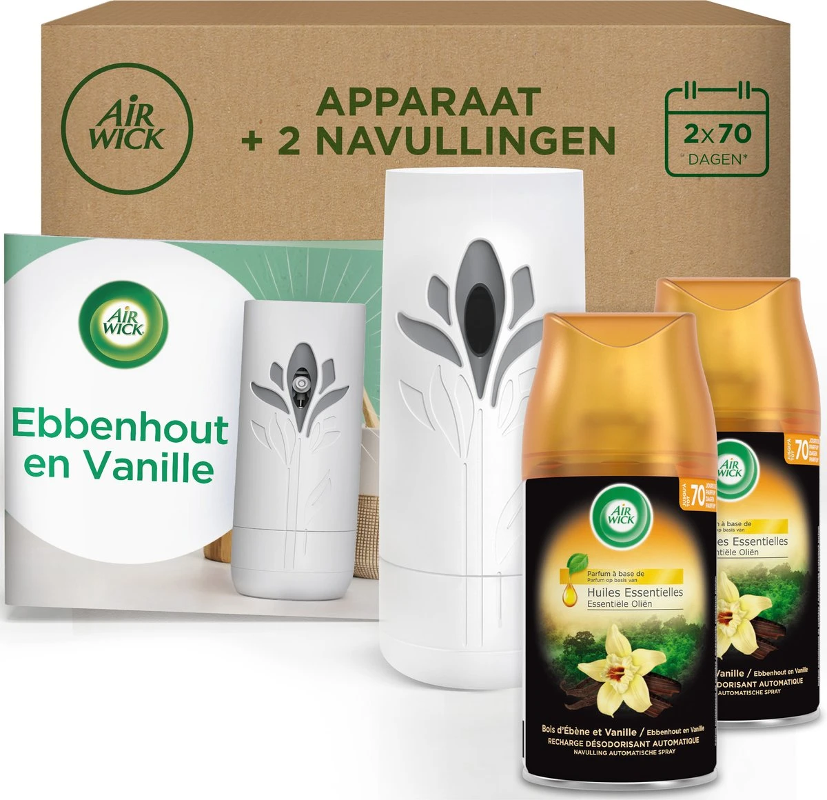 Air Wick Freshmatic Automatische Spray Luchtverfrisser - Ebbenhout & Vanille - 1 Apparaat + 2 Navullingen Air Wick Freshmatic Automatische Spray Luchtverfrisser - Ebbenhout & Vanille - 1 Apparaat + 2 Navullingen -Bol Schoonmaak Winkel 1200x1160 4