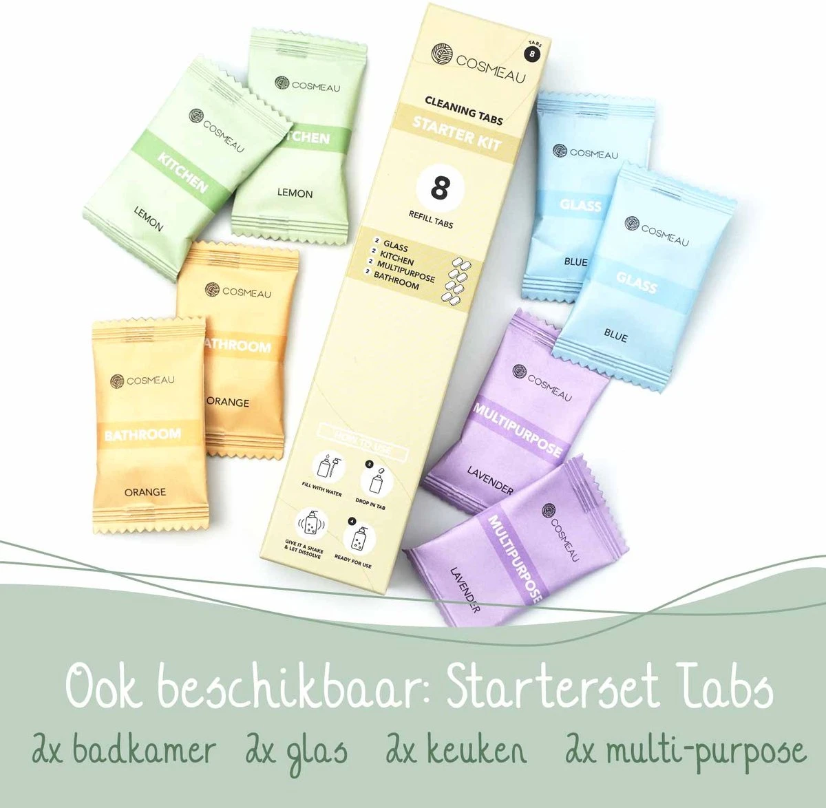 Cosmeau Schoonmaakmiddel Tabletten Cleaning Tabs Schoonmaak Tabs - Keukenreiniger - Badkamerreiniger Sanitair- Glasreiniger Cosmeau Schoonmaakmiddel Tabletten Cleaning Tabs Schoonmaak Tabs - Keukenreiniger - Badkamerreiniger Sanitair- Glasreiniger -Bol Schoonmaak Winkel