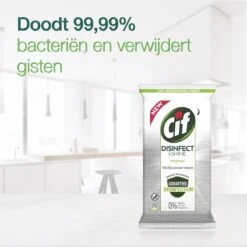 Cif Disinfect & Shine Wipes Doden 99,99% Van De Bacteriën Original Desinfecterende Schoonmaakdoekjes, Van 100% Biologisch Afbreekbaar Textiel 5 X 75 Doekjes 9 Cif Disinfect & Shine Wipes Doden 99,99% Van De Bacteriën Original Desinfecterende Schoonmaakdoekjes, Van 100% Biologisch Afbreekbaar Textiel 5 X 75 Doekjes -Bol Schoonmaak Winkel 1200x1198 1