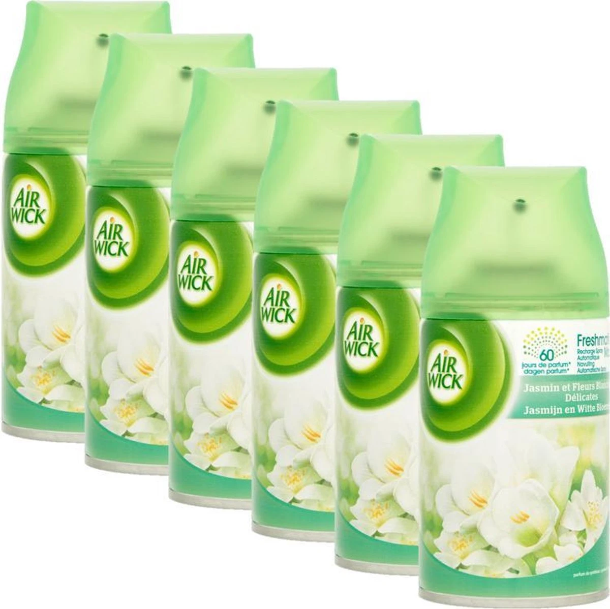 Air Wick Luchtverfrisser navulling Freshmatic Jasmijn & Witte Bloemen 6 x 250 ml Air Wick Luchtverfrisser Navulling Freshmatic Jasmijn & Witte Bloemen 6 X 250 Ml -Bol Schoonmaak Winkel 1200x1198 12