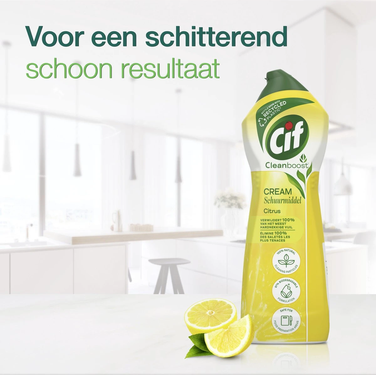 Cif CleanBoost Cream Citroen Schuurmiddel - 8 x 750 ml - Voordeelverpakking Cif CleanBoost Cream Citroen Schuurmiddel - 8 X 750 Ml - Voordeelverpakking -Bol Schoonmaak Winkel 1200x1199 1