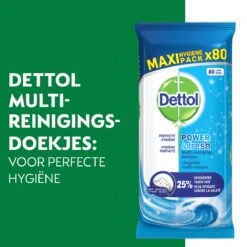 Dettol - Power & Fresh - Schoonmaakdoekjes - Oceaanfris - 4 X 80 Doekjes -Bol Schoonmaak Winkel 1200x1200 200