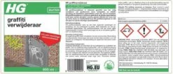HG Graffitiverwijderaar - 600ml - Krachtig En Veilig - Biologisch Afbreekbaar -Bol Schoonmaak Winkel 1200x513