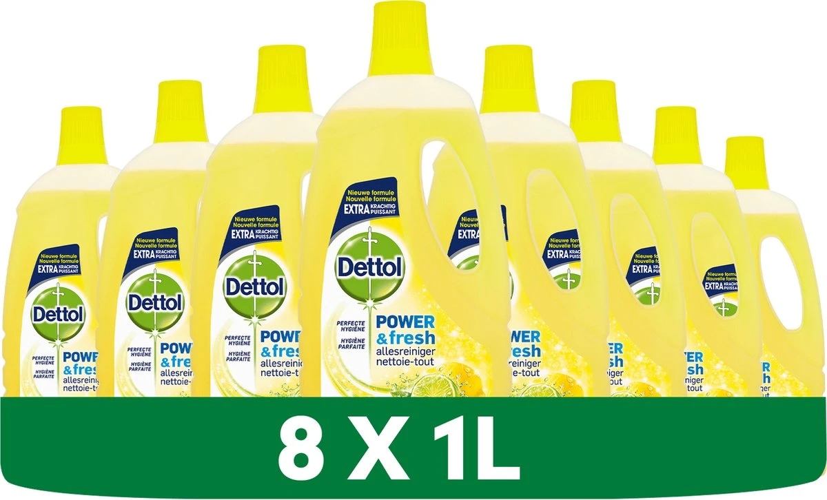 Dettol - Power & Fresh - Allesreiniger - Citrus - 8 x 1 Liter Dettol - Power & Fresh - Allesreiniger - Citrus - 8 X 1 Liter -Bol Schoonmaak Winkel 1200x726 2