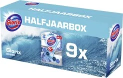 Glorix Power 5 Toiletblokken - Ocean - 9 Stuks - Halfjaarbox - Voordeelverpakking -Bol Schoonmaak Winkel 1200x760 3