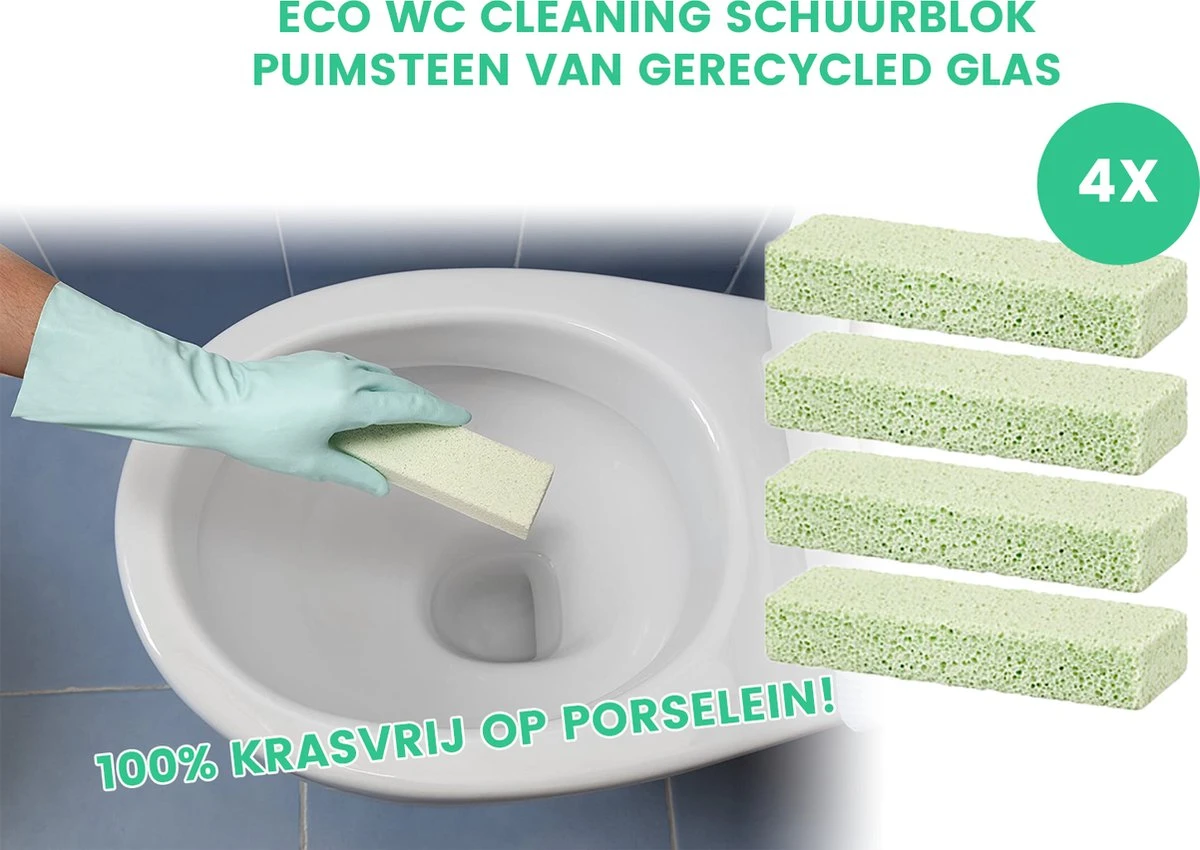 4x Puimsteen- Cleaningblock WC - Ontkalken zonder CHEMIE - Enkel geschikt voor Porselein !! 4x Puimsteen- Cleaningblock WC - Ontkalken Zonder CHEMIE - Enkel Geschikt Voor Porselein !! -Bol Schoonmaak Winkel