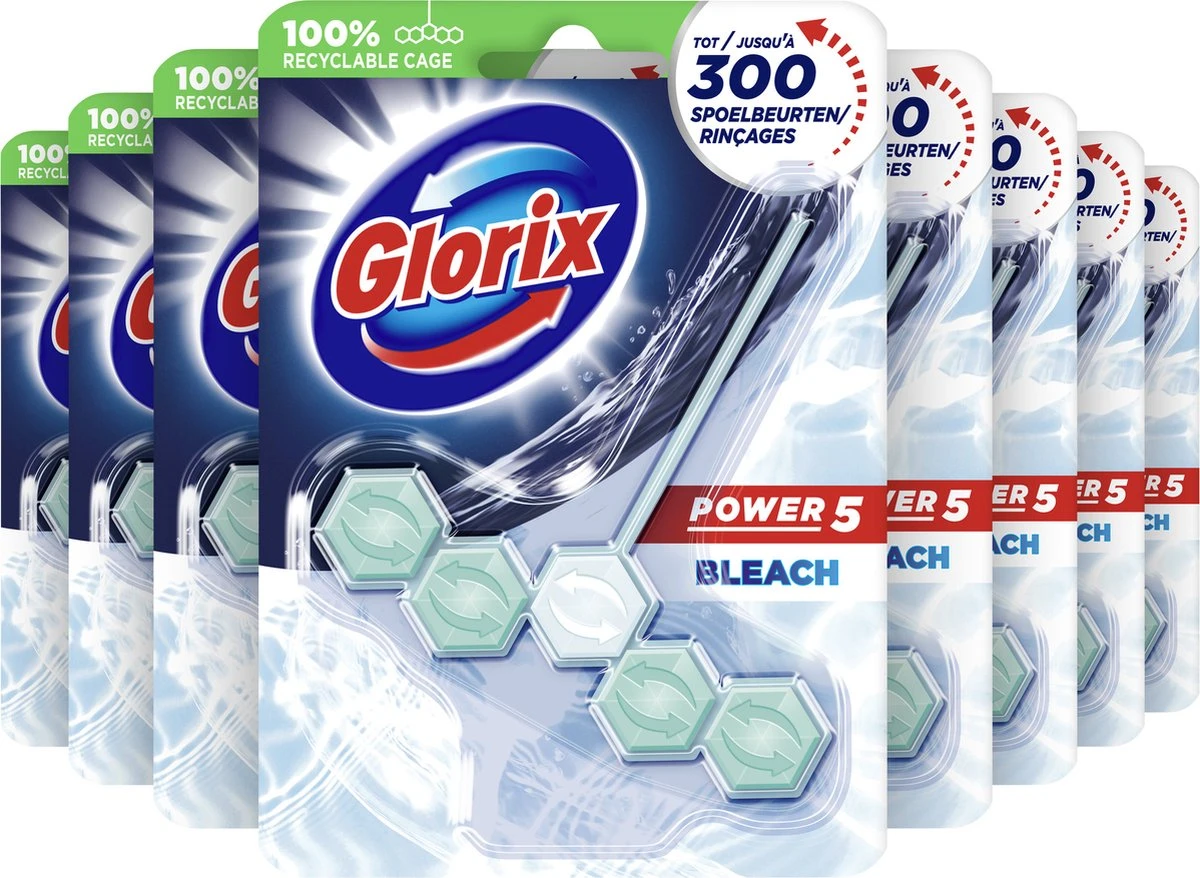 Glorix Power 5 Bleek Toiletblokken - 9 stuks - Voordeelverpakking Glorix Power 5 Bleek Toiletblokken - 9 Stuks - Voordeelverpakking -Bol Schoonmaak Winkel 1200x878 2