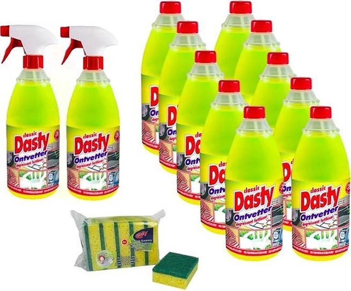 Dasty Ontvetter Voordeelpack: 2x Spuitfles + 10x Navulling+ GRATIS set sponzen + 1 set schoonmaakhandschoenen Dasty Ontvetter Voordeelpack: 2x Spuitfles + 10x Navulling+ GRATIS Set Sponzen + 1 Set Schoonmaakhandschoenen -Bol Schoonmaak Winkel 1200x994 3