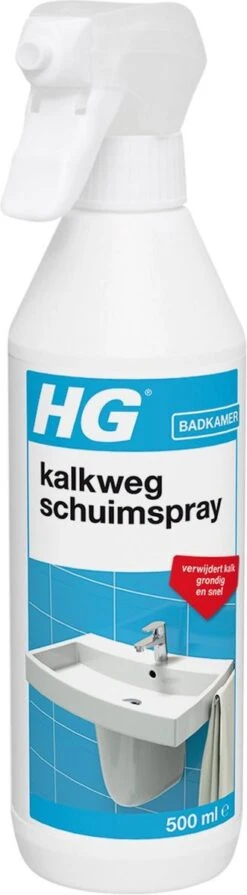 HG Kalkweg Schuimspray - 500ml - 100% Glans - Verwijdert En Voorkomt Kalk - Biologisch Afbreekbaar -Bol Schoonmaak Winkel 331x1200 2