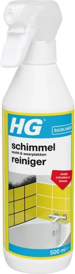 HG Schimmelreiniger - 500ml - De NR 1 Schimmelverwijderaar - Vernietigt De Hardnekkigste Schimmel - Geschikt Voor De Badkamer, Tegel-, Siliconenvoegen, Stucwerk -Bol Schoonmaak Winkel 331x1200