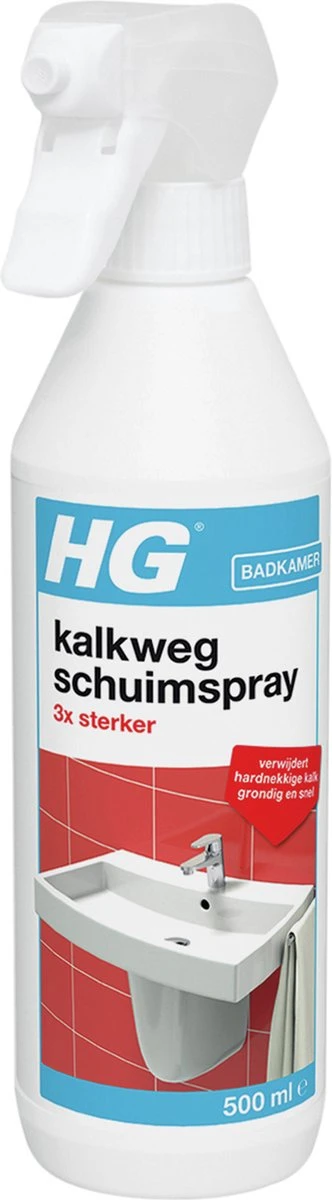 HG kalkweg schuimspray 3x sterker - 500ml - verwijdert extreme kalkresten - 100% opgelost, 100% resultaat HG Kalkweg Schuimspray 3x Sterker - 500ml - Verwijdert Extreme Kalkresten - 100% Opgelost, 100% Resultaat -Bol Schoonmaak Winkel 332x1200 2