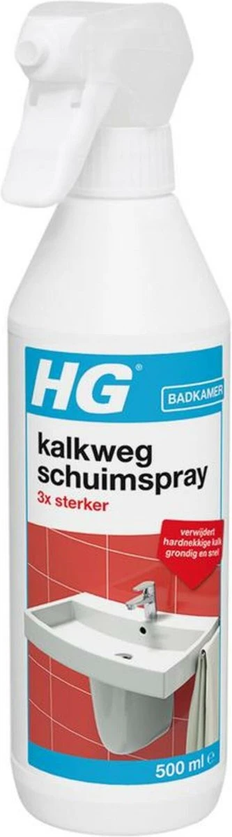 HG kalkweg schuimspray 3x sterker - 500ml - verwijdert extreme kalkresten - 100% opgelost, 100% resultaat HG Kalkweg Schuimspray 3x Sterker - 500ml - Verwijdert Extreme Kalkresten - 100% Opgelost, 100% Resultaat -Bol Schoonmaak Winkel 333x1200 3