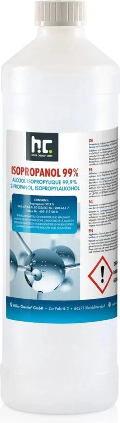 Isopropyl Alcohol - Isopropanol - IPA - Isopropyl - 99,9% Zuiver - 1000ml - Inclusief Trechter 5 Isopropyl Alcohol - Isopropanol - IPA - Isopropyl - 99,9% Zuiver - 1000ml - Inclusief Trechter -Bol Schoonmaak Winkel 341x1200