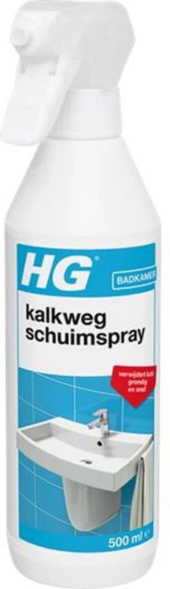 HG Kalkweg Schuimspray - 500ml - 100% Glans - Verwijdert En Voorkomt Kalk - Biologisch Afbreekbaar -Bol Schoonmaak Winkel 348x1200 1