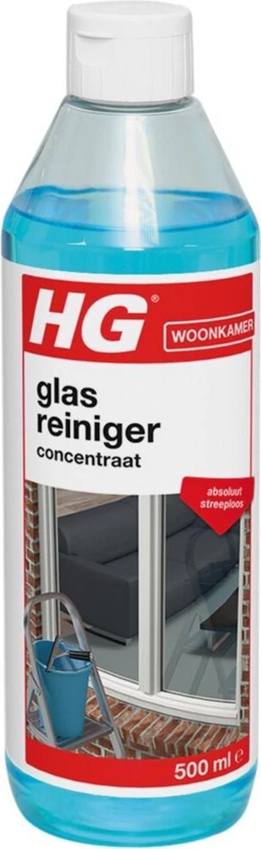HG glasreiniger concentraat - 500ml - reinigt streeploos - de keuze van professionele glazenwassers HG Glasreiniger Concentraat - 500ml - Reinigt Streeploos - De Keuze Van Professionele Glazenwassers -Bol Schoonmaak Winkel