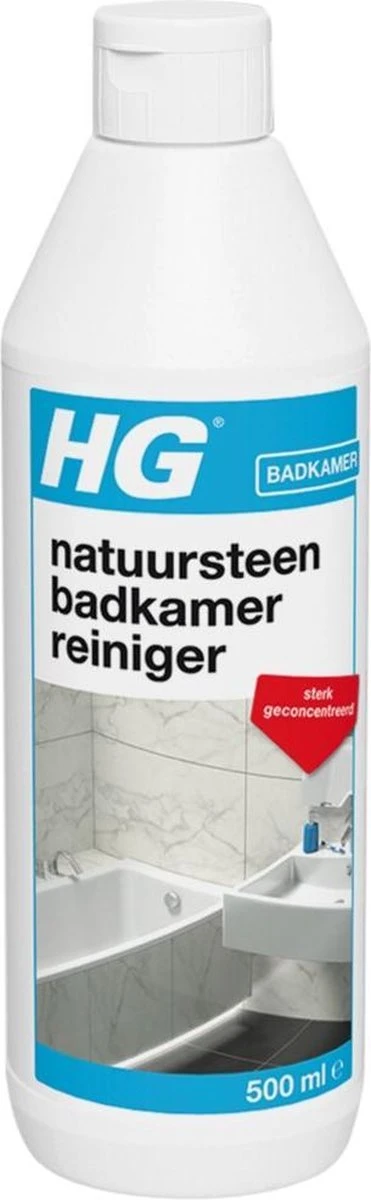 HG natuursteen badkamer reiniger - 500ml - ook voor marmer - verwijdert veilig hardnekkig vuil HG Natuursteen Badkamer Reiniger - 500ml - Ook Voor Marmer - Verwijdert Veilig Hardnekkig Vuil -Bol Schoonmaak Winkel