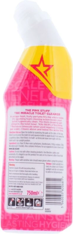 The Pink Stuff The Miracle Toilet Cleaner - Toiletreiniger - 750ml -Bol Schoonmaak Winkel 375x1200