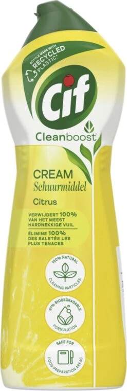 Cif CleanBoost Cream Citroen Schuurmiddel - 8 X 750 Ml - Voordeelverpakking 6 Cif CleanBoost Cream Citroen Schuurmiddel - 8 X 750 Ml - Voordeelverpakking -Bol Schoonmaak Winkel 390x1200
