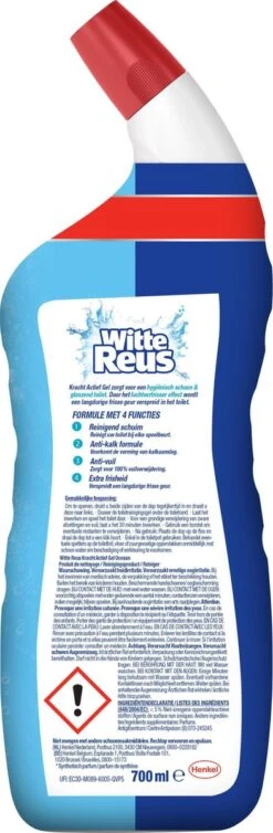 Witte Reus Toiletreiniger - Kracht Actief Gel Oceaan - Voordeelverpakking 10 X 700ml 8 Witte Reus Toiletreiniger - Kracht Actief Gel Oceaan - Voordeelverpakking 10 X 700ml -Bol Schoonmaak Winkel 393x1200 3