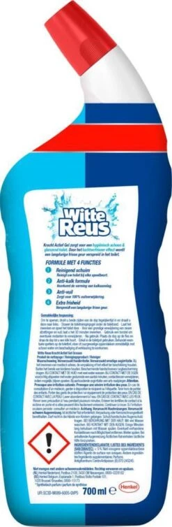 Witte Reus Toiletreiniger - Kracht Actief Gel Oceaan - Voordeelverpakking 10 X 700ml 9 Witte Reus Toiletreiniger - Kracht Actief Gel Oceaan - Voordeelverpakking 10 X 700ml -Bol Schoonmaak Winkel 393x1200 4