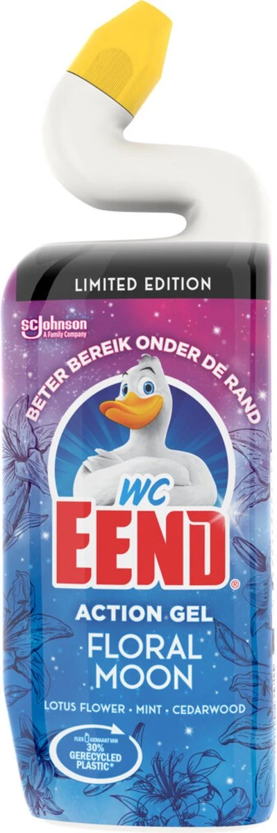 WC Eend Toiletreiniger Action Gel Floral Moon - 6x 750 ml - Voordeelverpakking WC Eend Toiletreiniger Action Gel Floral Moon - 6x 750 Ml - Voordeelverpakking -Bol Schoonmaak Winkel