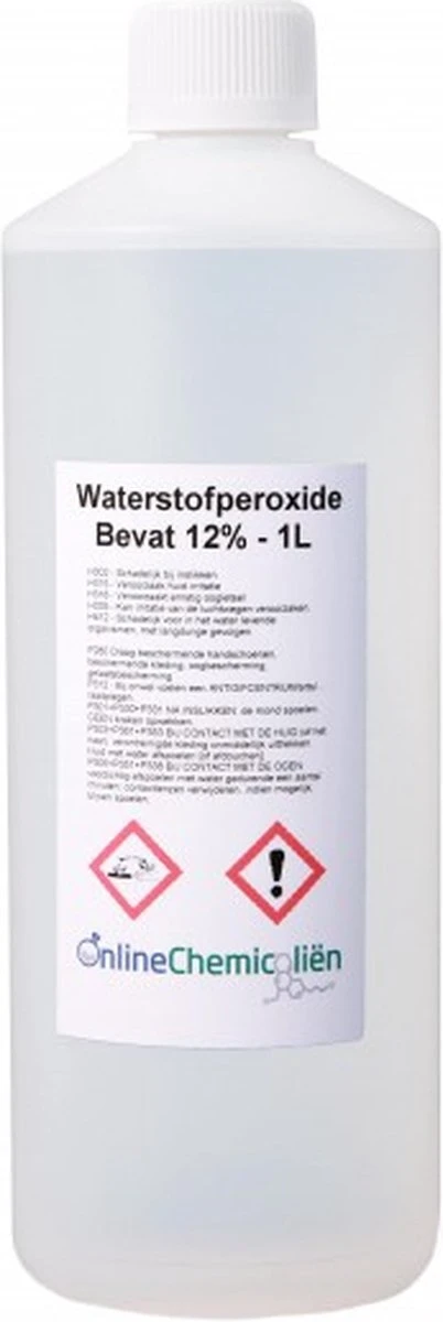 Waterstofperoxide 12% - Hydrogen peroxide - 1liter Waterstofperoxide 12% - Hydrogen Peroxide - 1liter -Bol Schoonmaak Winkel 402x1200 3