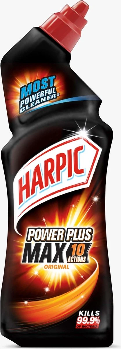 HARPIC Power Plus Max 10 Original - Toilet Reiniger - Extra Krachtig 750ML HARPIC Power Plus Max 10 Original - Toilet Reiniger - Extra Krachtig 750ML -Bol Schoonmaak Winkel