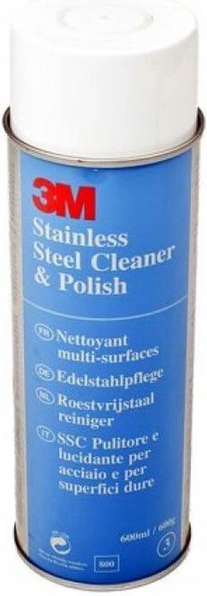 3M RVS Reiniger - 600 ml 3M RVS Reiniger - 600 Ml -Bol Schoonmaak Winkel