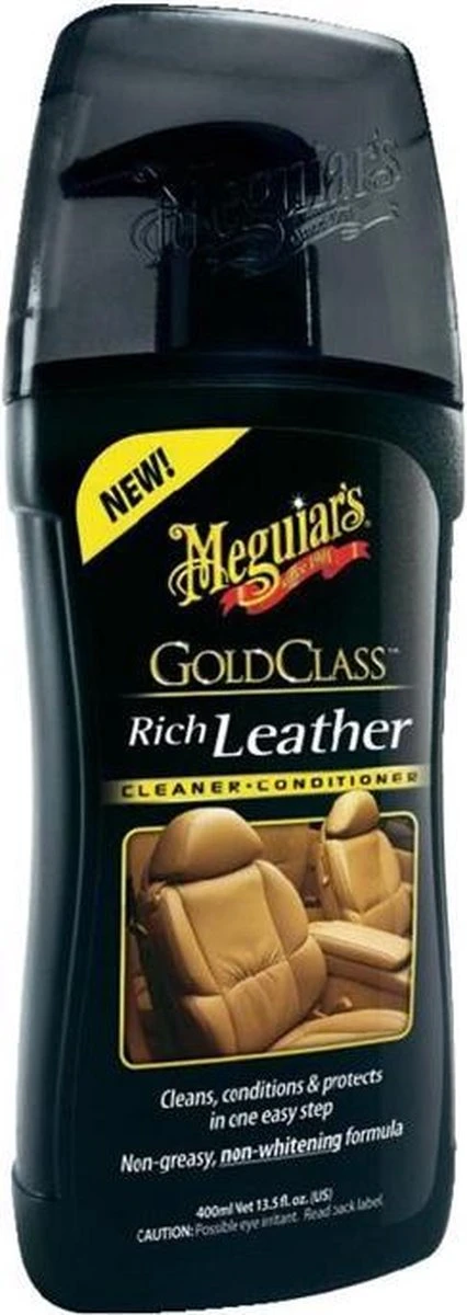 Meguiars G17914 Gold Class Rich Leather Cleaner & Conditioner 400ml Meguiars G17914 Gold Class Rich Leather Cleaner & Conditioner 400ml -Bol Schoonmaak Winkel