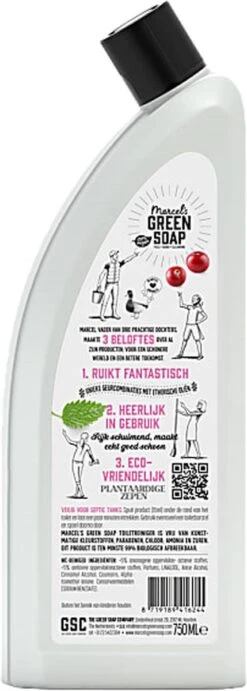 Marcel's Green Soap Toiletreiniger Patchouli & Cranberry - 750 Ml -Bol Schoonmaak Winkel 429x1200 1