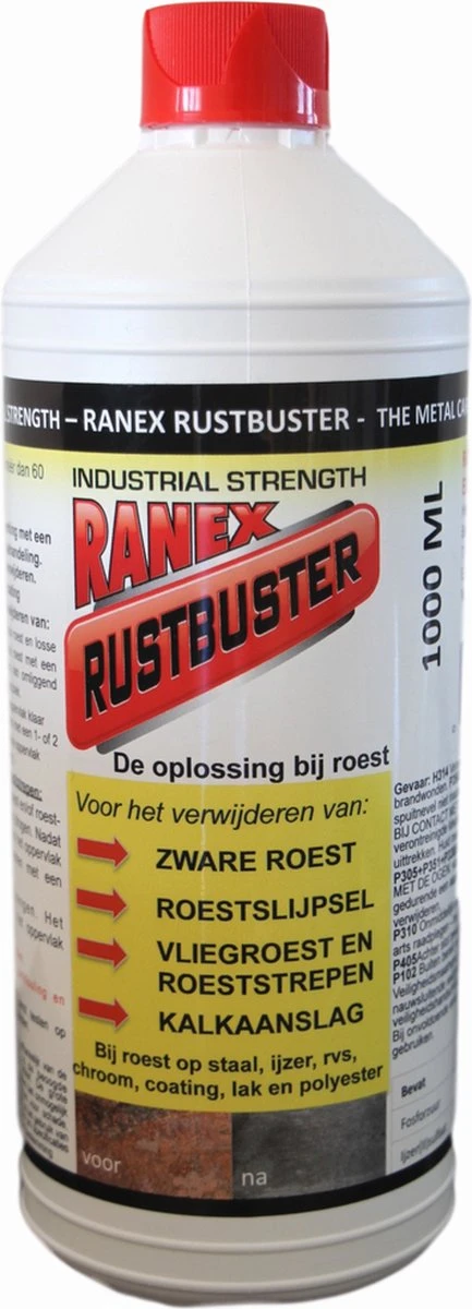 Ranex Rustbuster - Roestverwijderaar 1 liter Ranex Rustbuster - Roestverwijderaar 1 Liter -Bol Schoonmaak Winkel 433x1200 1