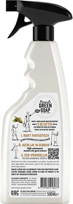 Marcel's Green Soap Allesreiniger Spray - Sandelhout & Kardemom - 500ML -Bol Schoonmaak Winkel 433x1200